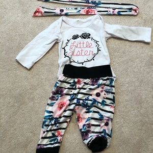 Little Sister Outfit with headband/wrap